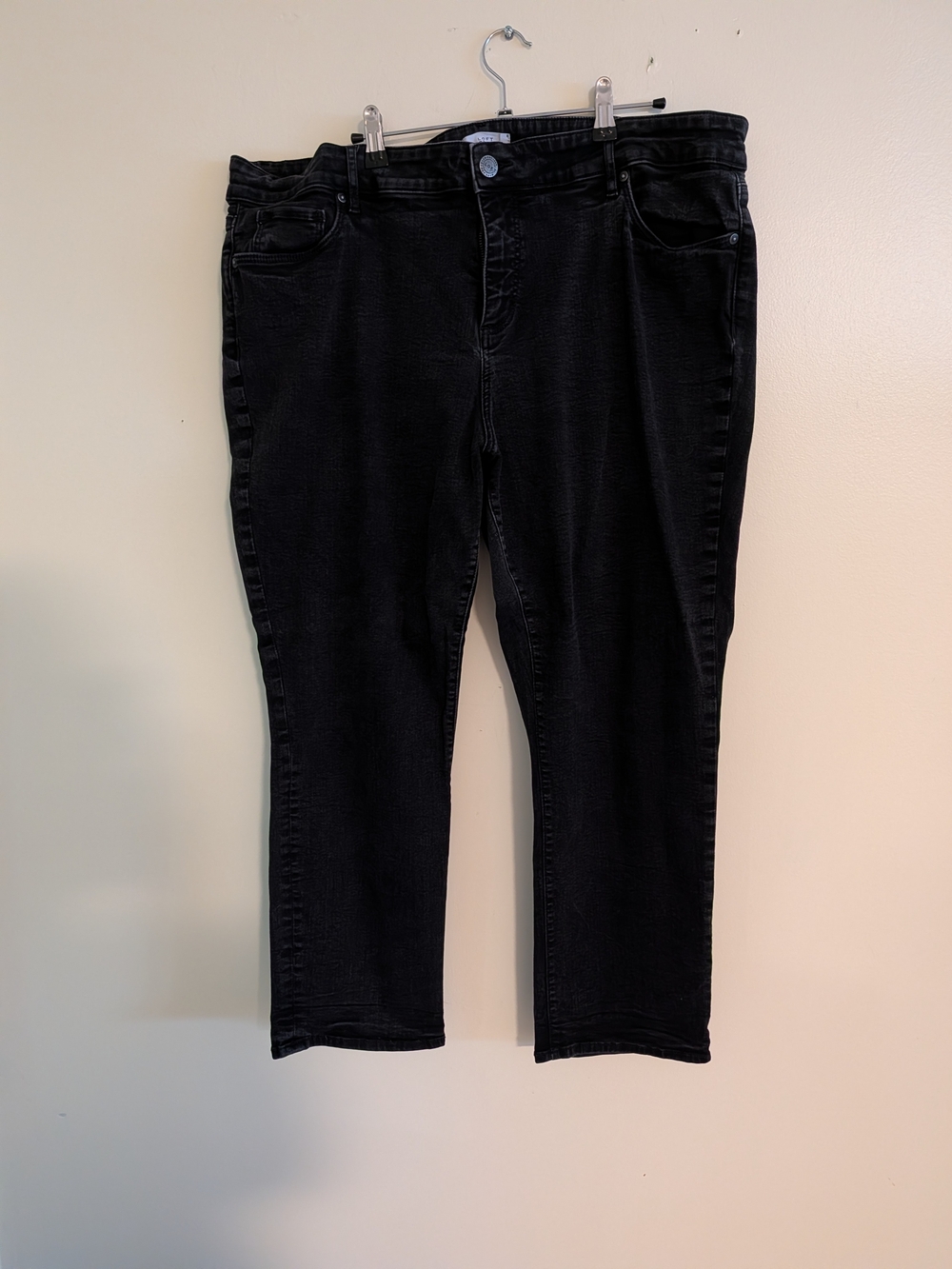 LOFT Black Ankle Crop Stretch Jeans